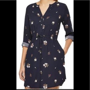 NWT LOFT OUTLET BOUQUET ROLL SLEEVE SHIRTDRESS